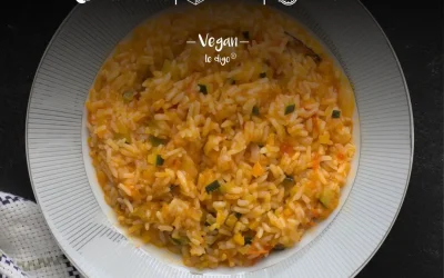 Cómo preparar arroz cremoso pomodoro vegano en casa (empacado al vacío)